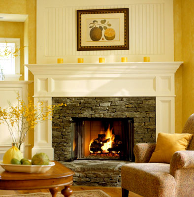 Stone Fireplace Mantel Design