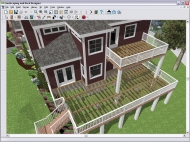 Round Deck with Landscaping