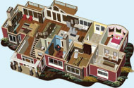Doll House View for Floor and Space Planning