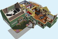 Floor and Space Planning Doll House View