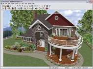 Round Deck with Landscaping
