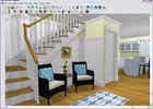 blue chair stairs